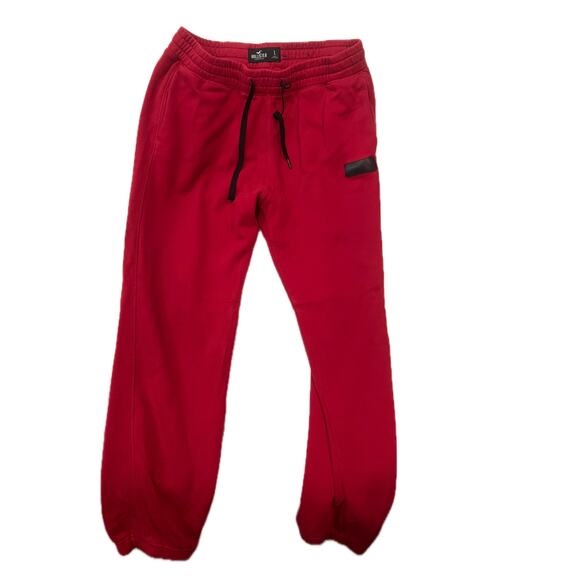 Hollister Red Sweatpants Mens L - Picture 1 of 3